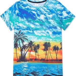 RAISEVERN Boys Girls 3D Graphic Printed T-Shirts Unisex Short sleeved